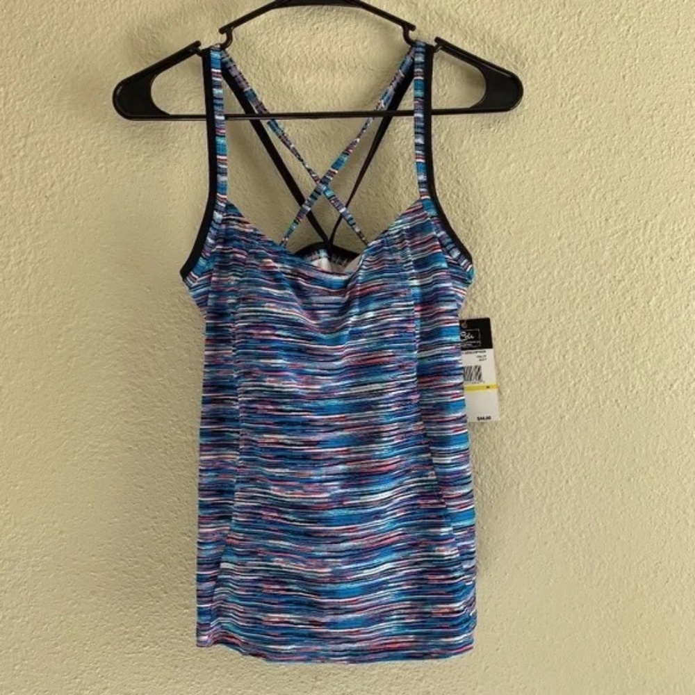 Cole of California Tankini Space Dyed Swim Top NWT